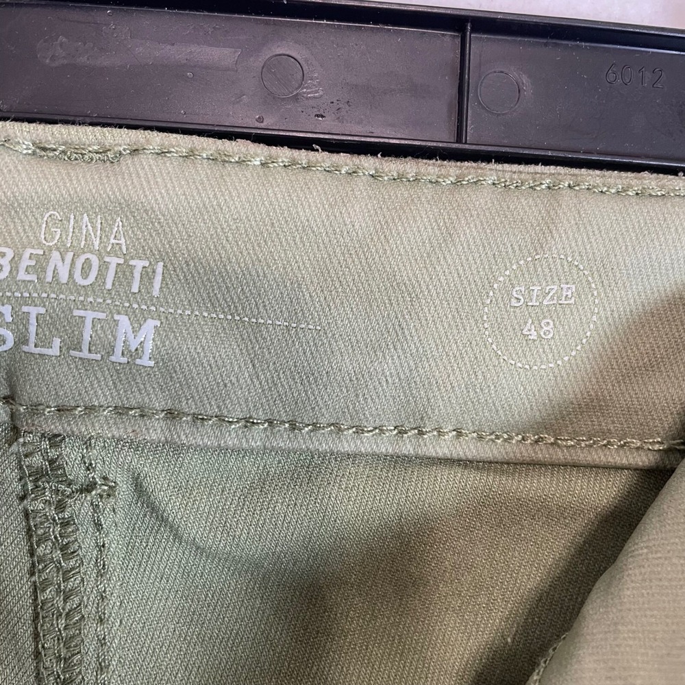 Gina Benotti Women  Slim Leg Pants S-48 Olive Green Viscose Blend Casual Straigh - Picture 10 of 10